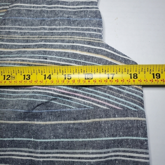 ModCloth Women’s Blue Santa Monica Moxie Linen Blend V-Neck Sleeveless Top M - Picture 10 of 12